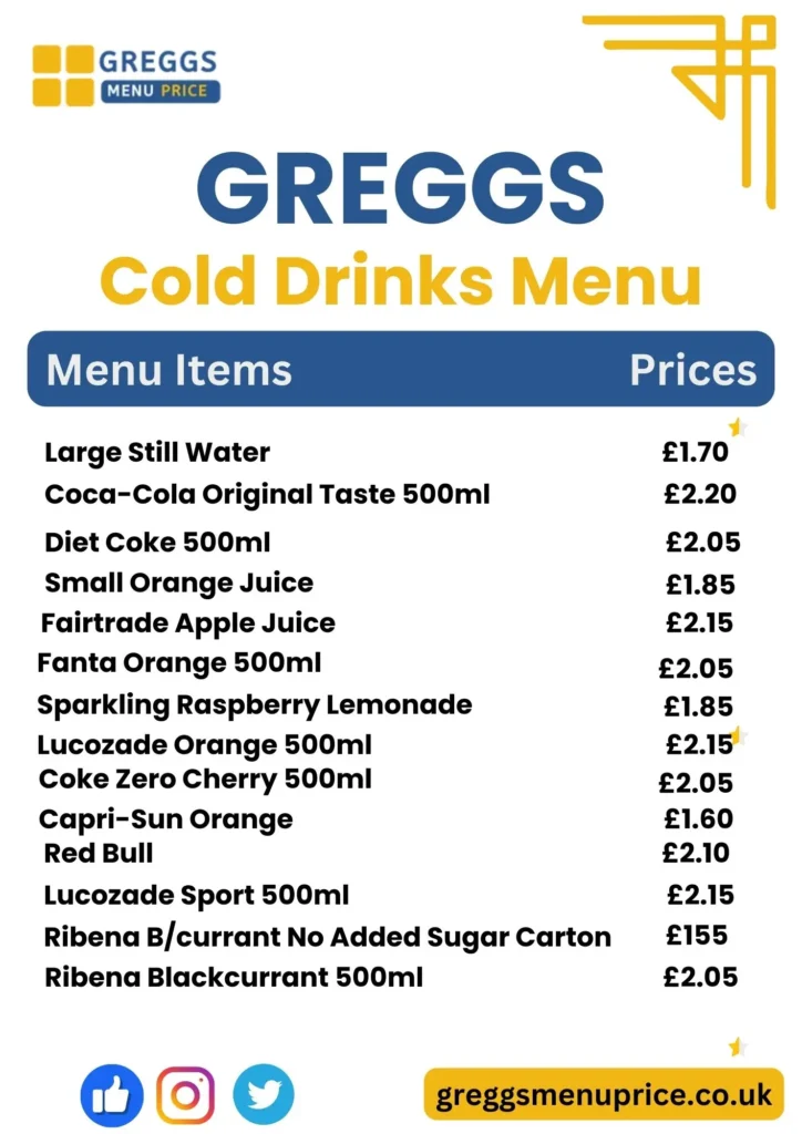 Greggs Lunch Menu With Prices UK | November 2024